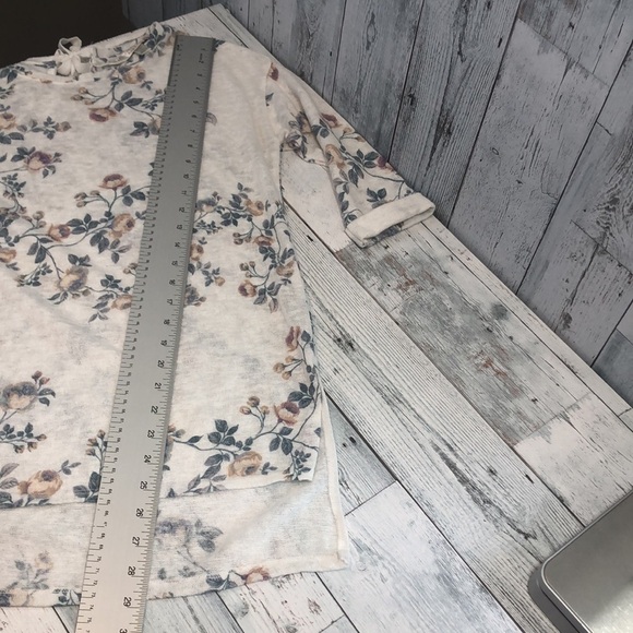 LC Lauren Conrad Runway Floral Tie Bow Top Small - Picture 10 of 10